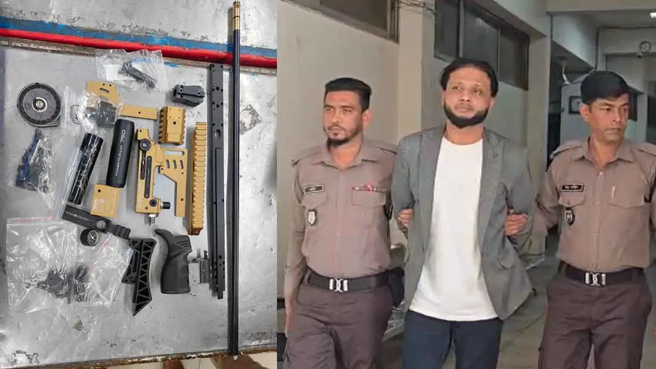লাগেজে এয়ারগান, বিমানবন্দর থেকে নূর হোসেন আটক