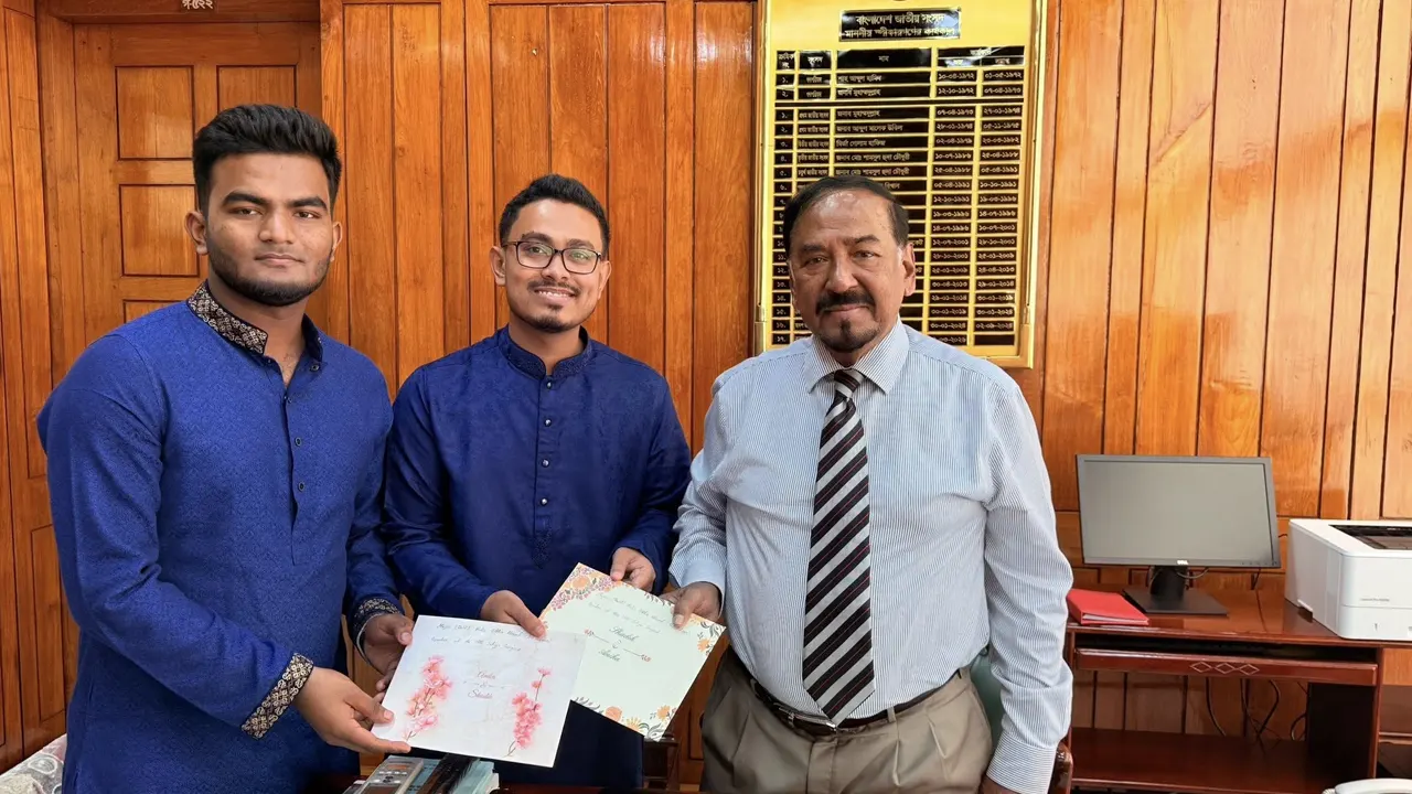 স্পিকারকে বিয়ের দাওয়াত দিলেন সাদিক কায়েম