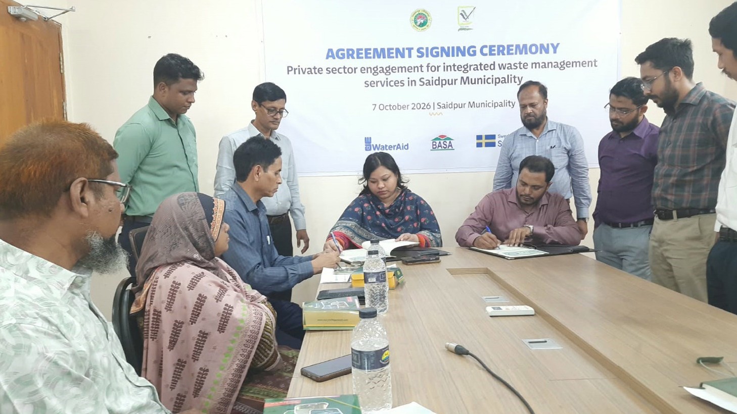 সৈয়দপুর পৌরসভা ও বেসরকারি প্রতিষ্ঠানের বর্জ্য ব্যবস্থাপনায় স্বাক্ষর